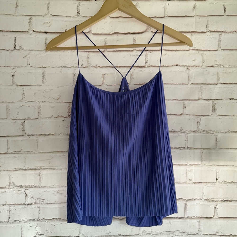 Purple Pleated‎ Women's Top